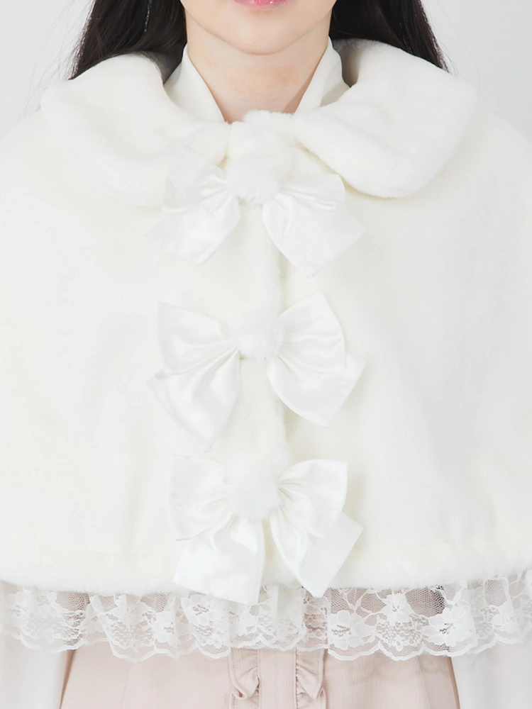 エコファーリボンケープ - Ank Rouge(アンクルージュ)のポンチョ