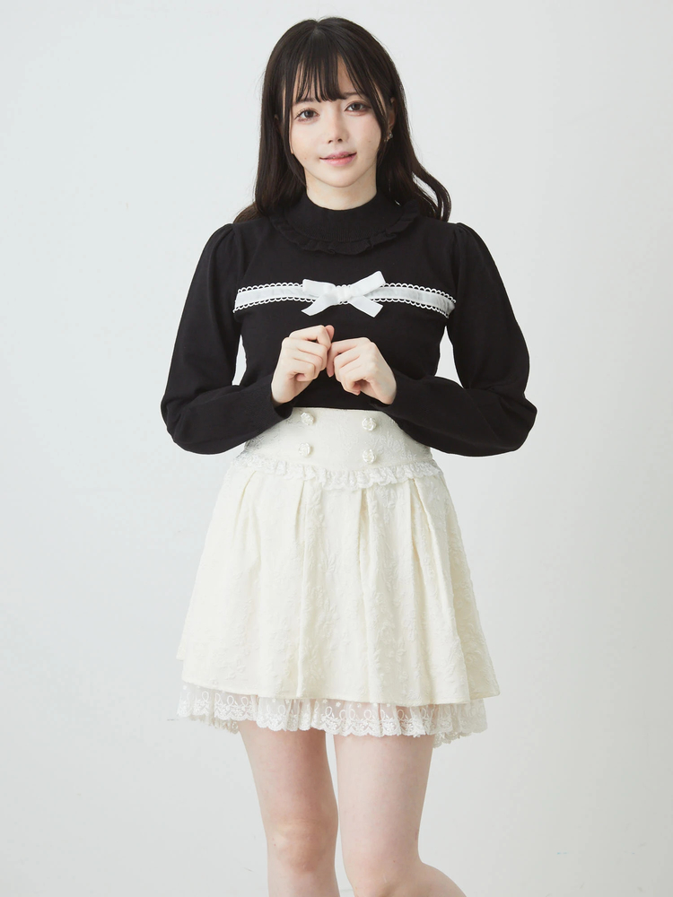 バラボタンジャガードスカパン - Ank Rouge(アンクルージュ)のショート