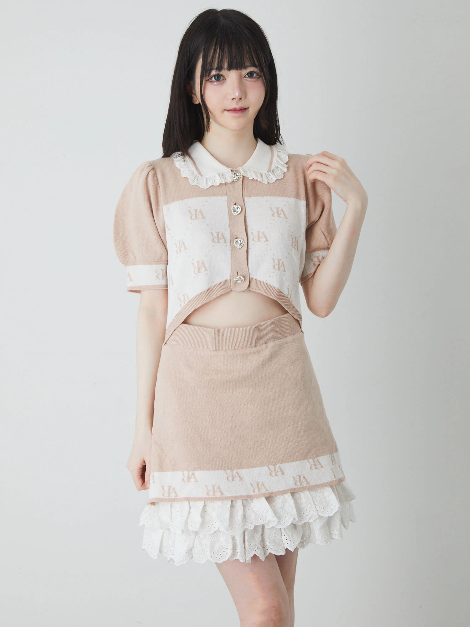 モノグラムポロニットOP - Ank Rouge(アンクルージュ)のワンピース