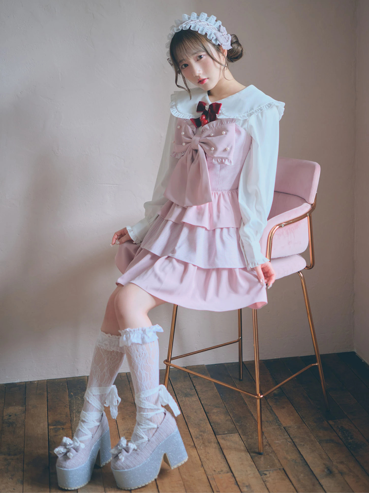 リボンティアードワンピース - Ank Rouge(アンクルージュ)のワンピース