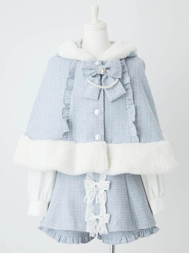 くまちゃんキラキラツイードポンチョ - Ank Rouge(アンクルージュ)の