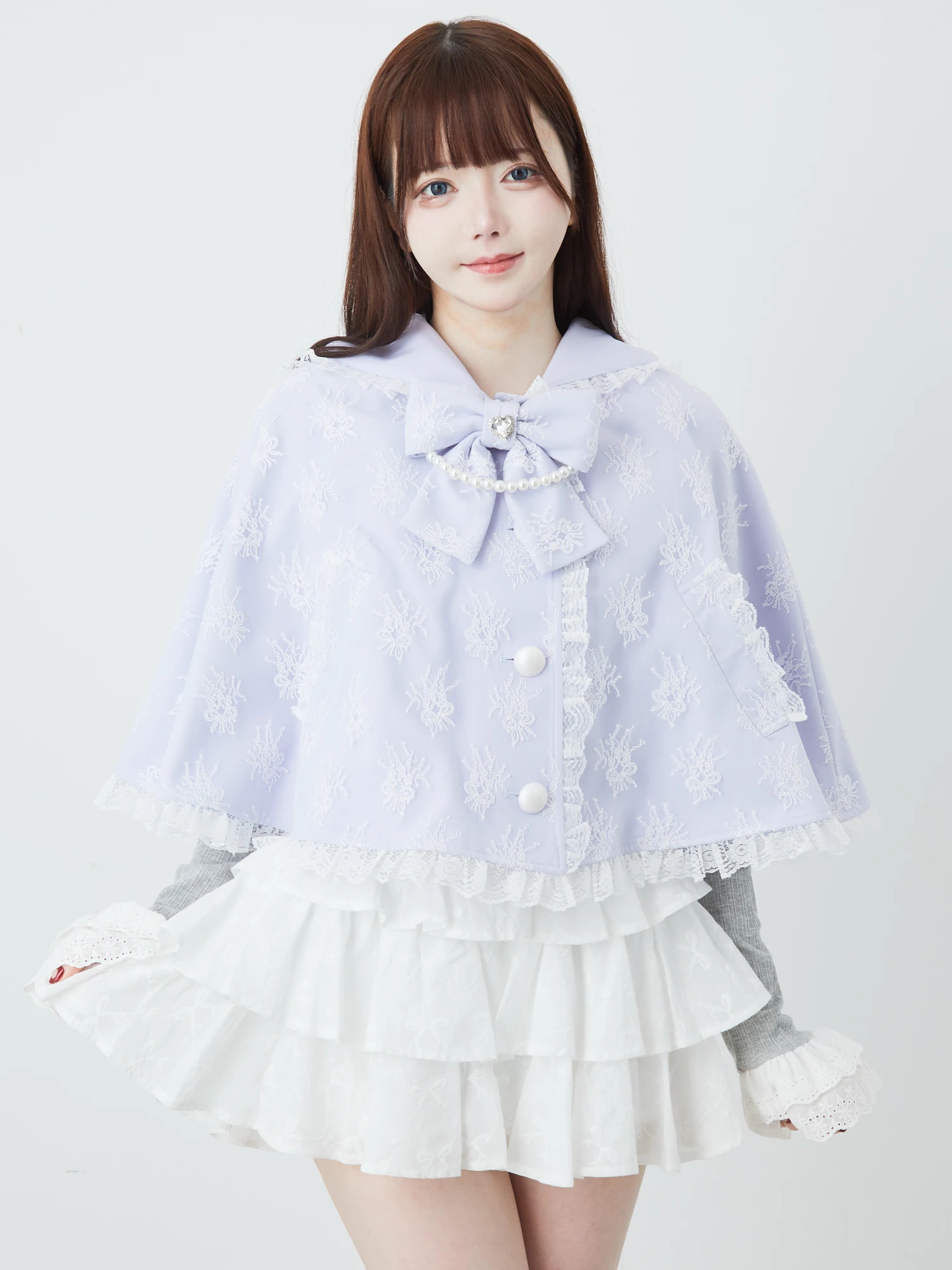 うさちゃんレースポンチョ - Ank Rouge(アンクルージュ)のポンチョ