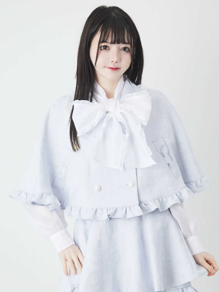 ふくれジャガードポンチョ - Ank Rouge(アンクルージュ)のポンチョ