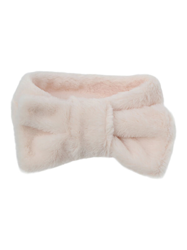 セール】 フェイクファーリボンマフラー（ピンク/キナリ/アクセサリー