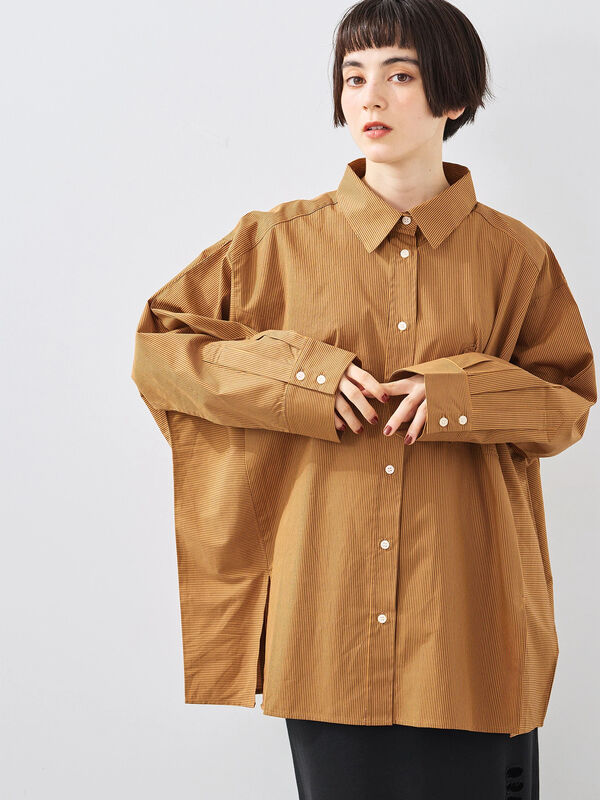 セール】 柄アソートドルマンスリーブシャツ（ブラック/ブラウン