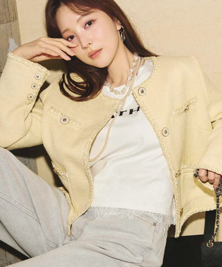 CLATHASコラボ〉ミックスツイードジャケット | ジャケット | Apuweiser