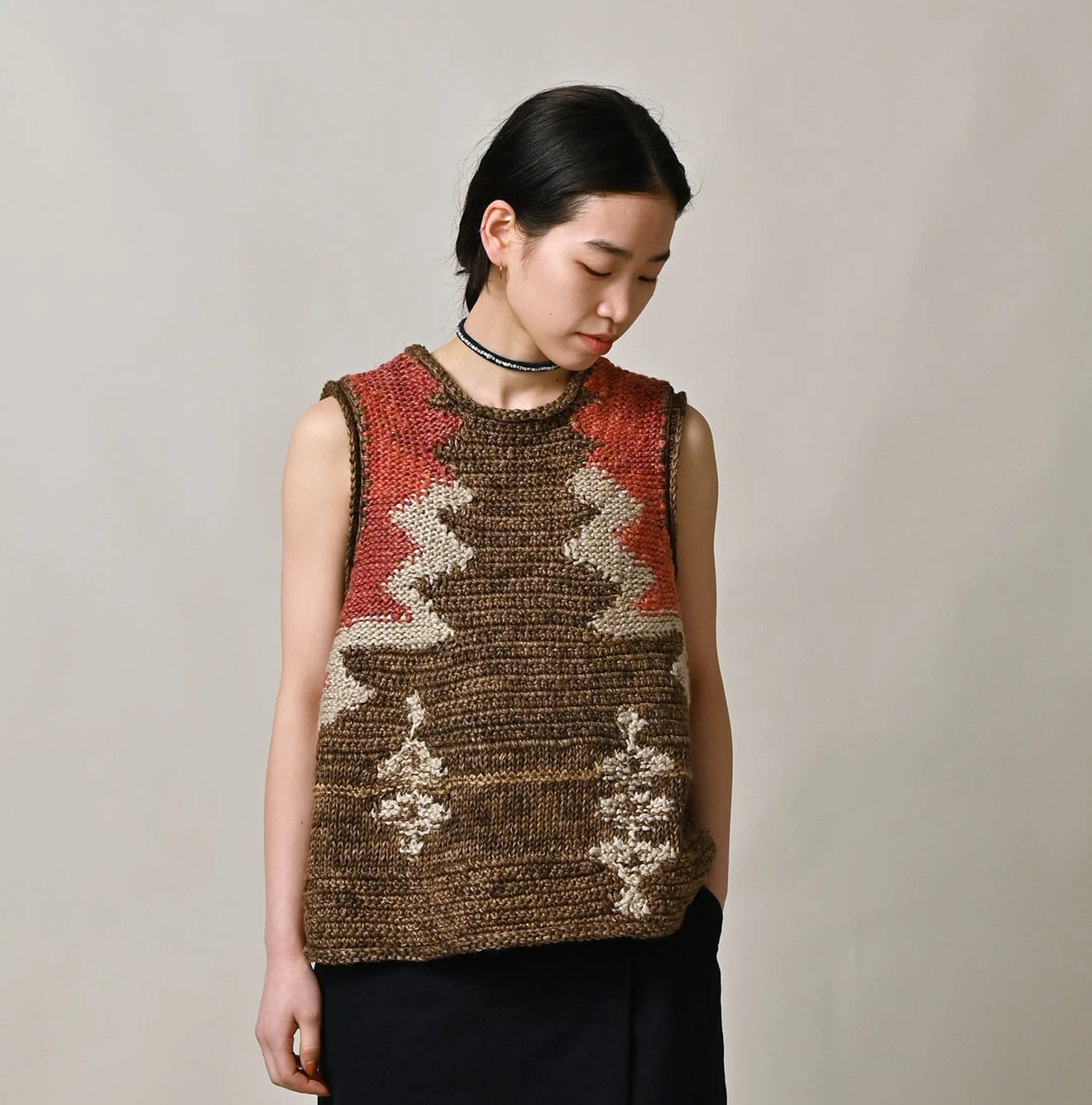 45R（フォーティファイブアール）| ラグジャカードのキャミ Vest