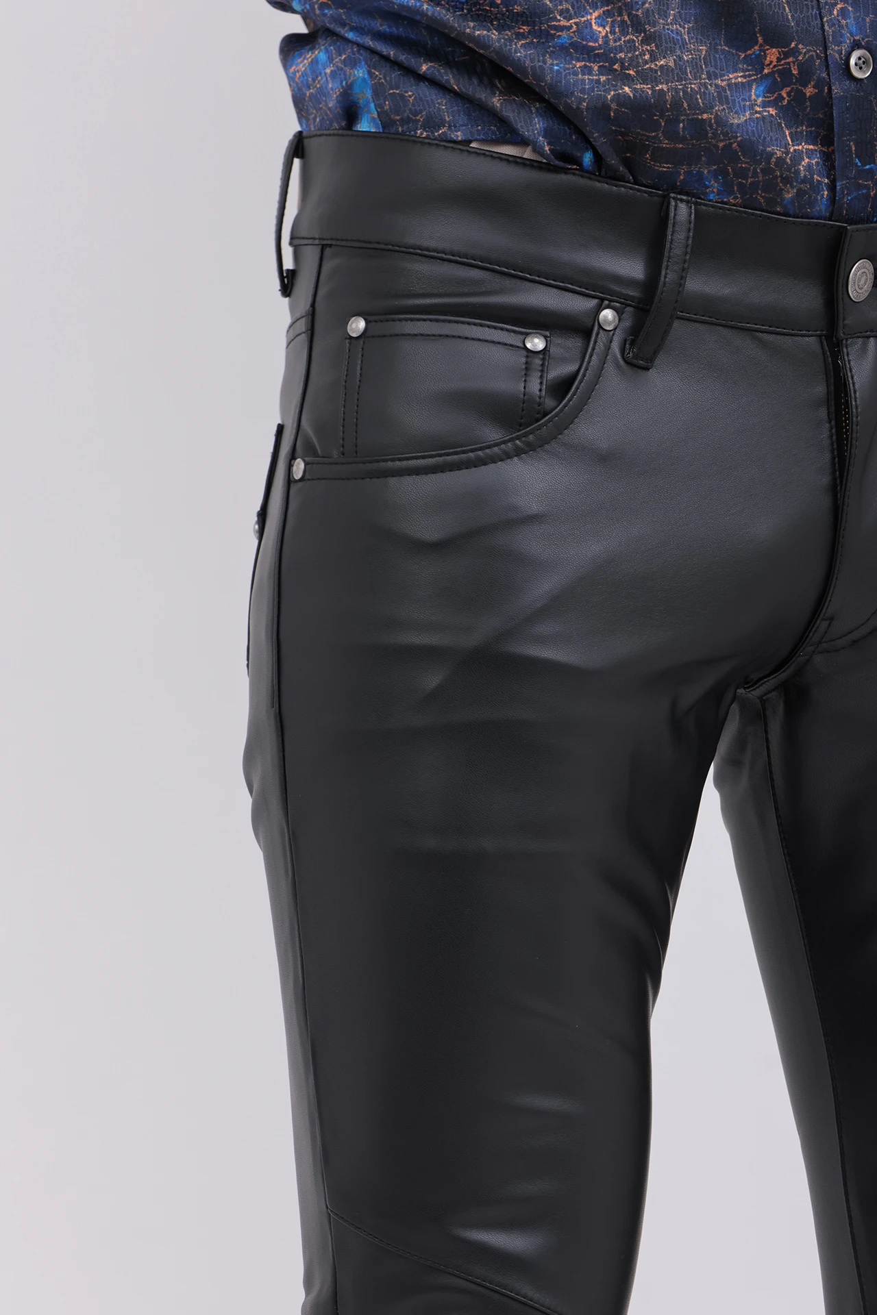 TORNADO MART∴ストレッチレザーベルボトム / TORNADO MART