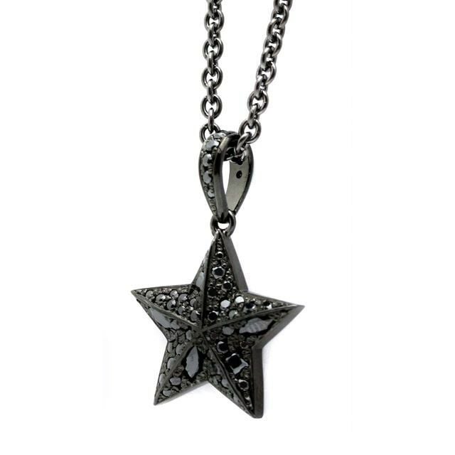 ヴェルヴェットラウンジ スターダストスカルペンダント ブラック