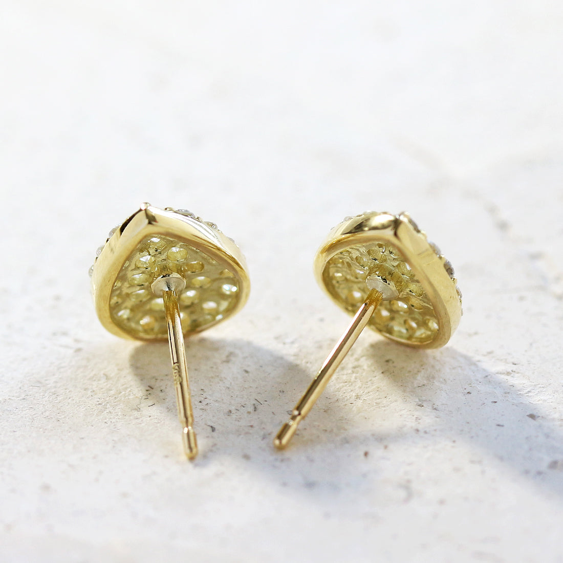 ティアドロップ パヴェダイヤモンドピアス YG – JaMais Jewelry