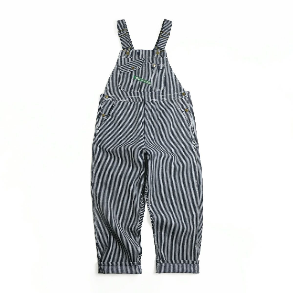 キー KEY ヒッコリーストライプ ビブ オーバーオール | Jalana