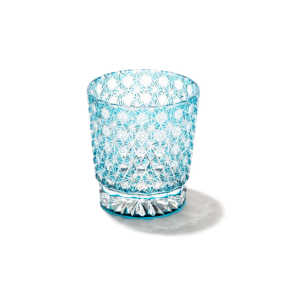 江戸切子 オールドグラス | 縁繋ぎ | エメラルドグリーン | 山田硝子