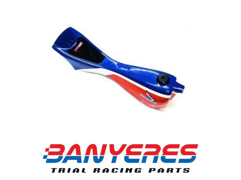 Fuel tank with seat, tap and cap in machined aluminum, Honda