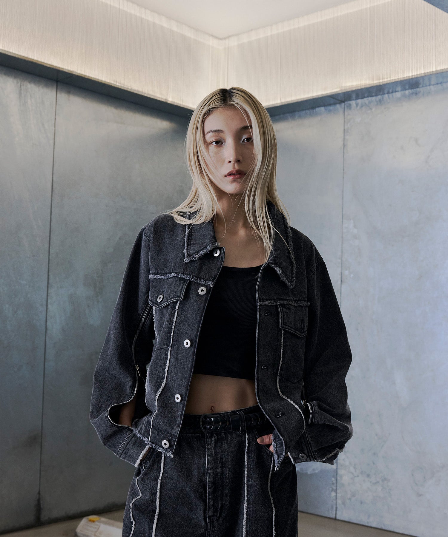 Washed Zip-Sleeve Denim Jacket – Jent Louis