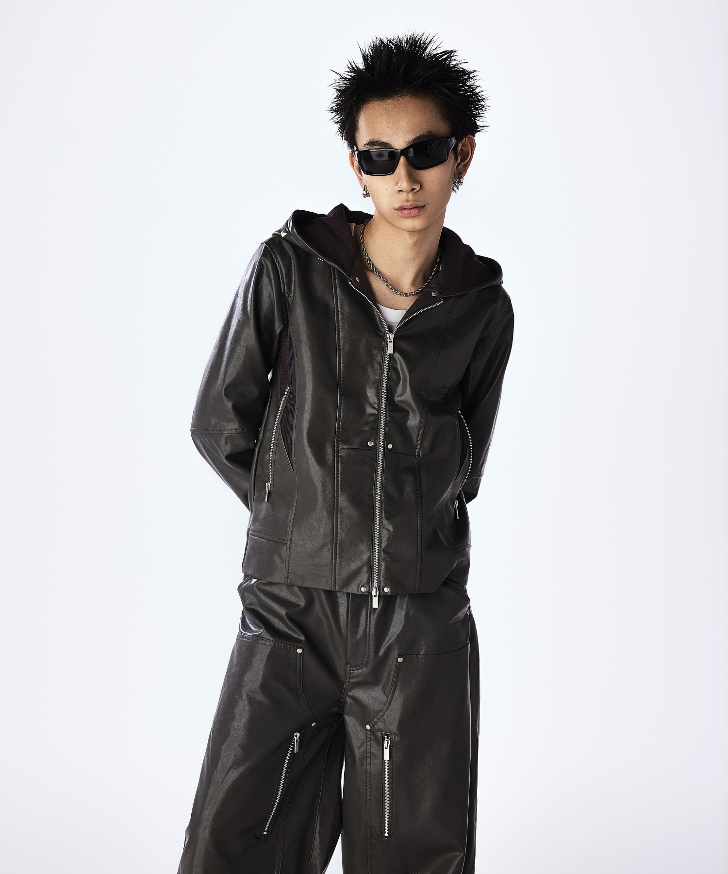 Leather Hooded Jacket – Jent Louis