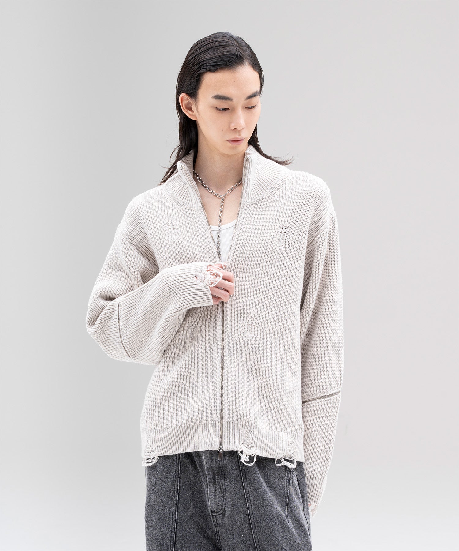 zip damage drivers knit – Jent Louis