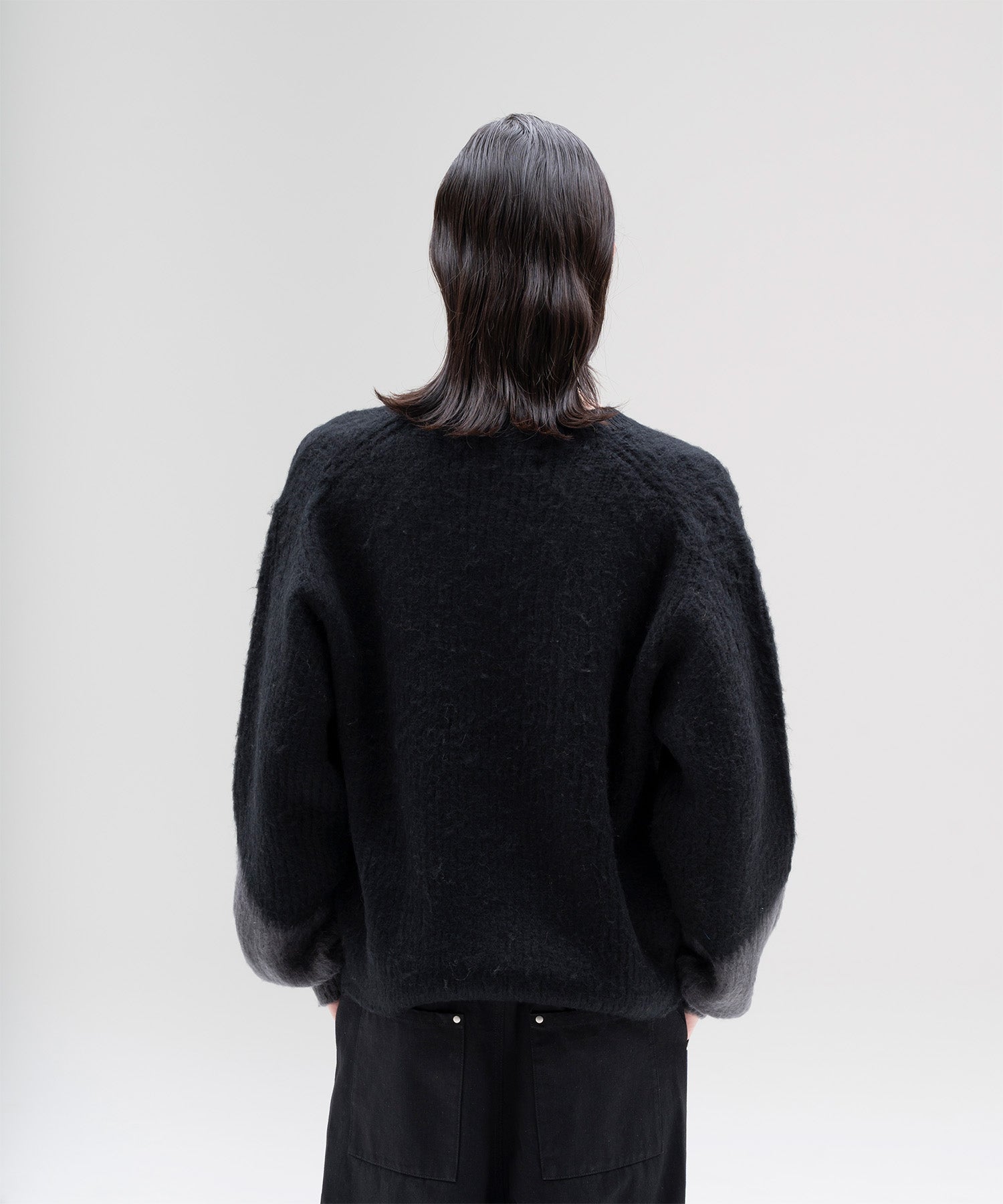 Zip Shaggy V-neck Knit – Jent Louis