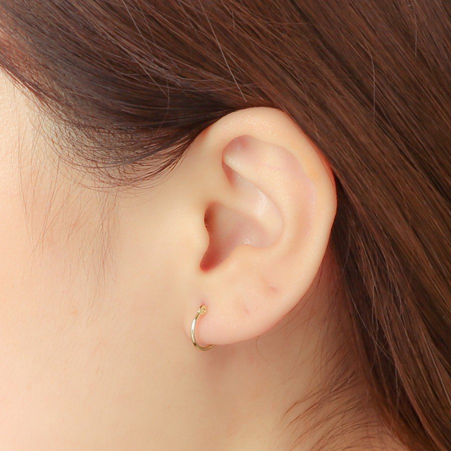 K18 イエローゴールド フープピアス（10mm） （7277729480861