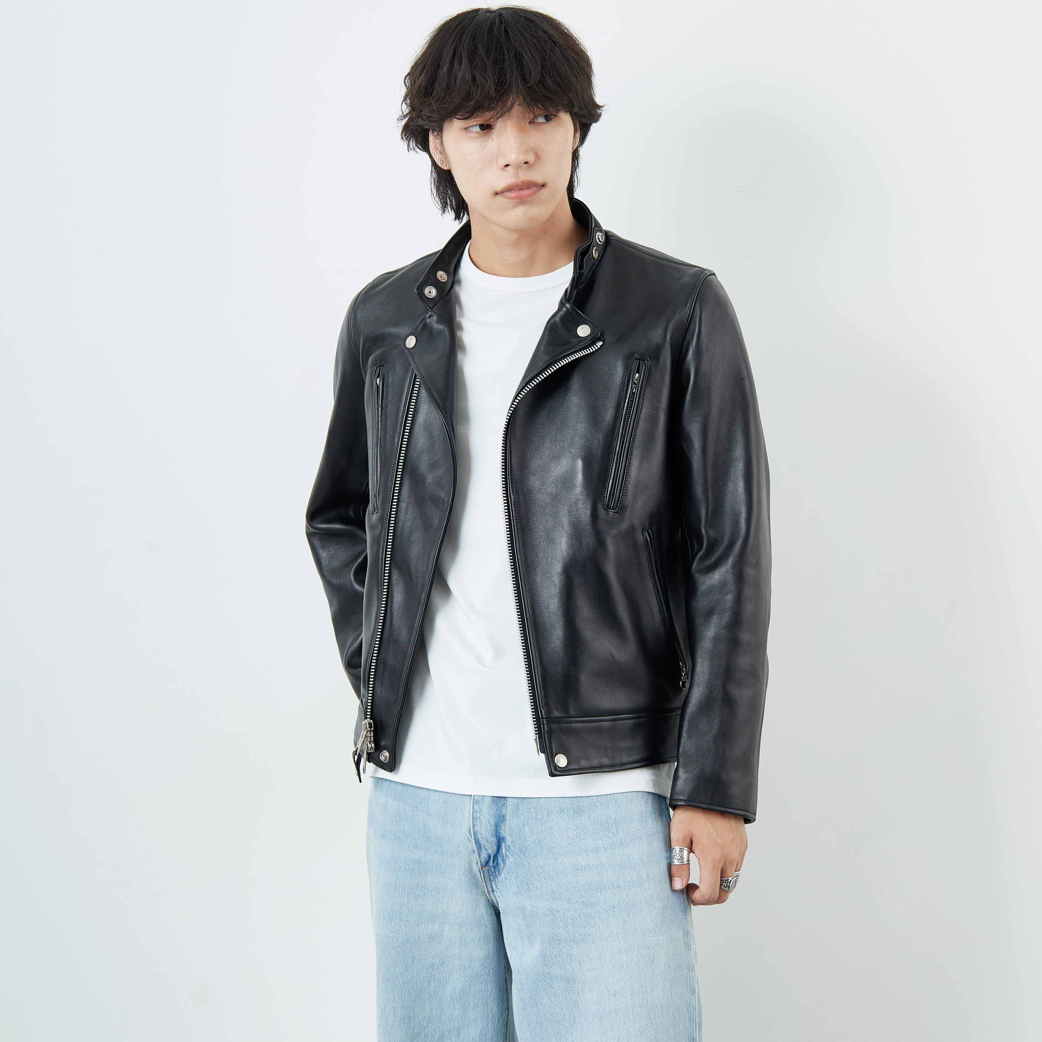 Schott [ショット] ダブルブレスト ライダースジャケット [7825950010