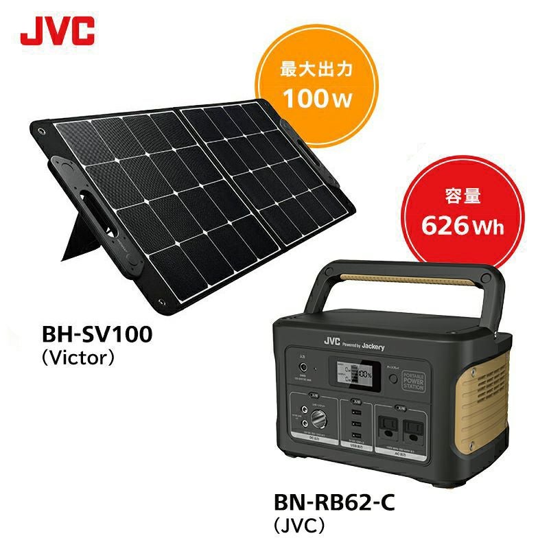 ポータブル電源【半年延長保証対象】（626Wh）と ソーラーパネル