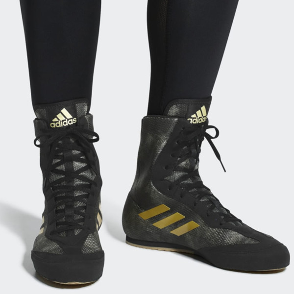 adidas アディダス Box Hog 2 Plus ボクシングシューズ 黒/ゴールド[ad