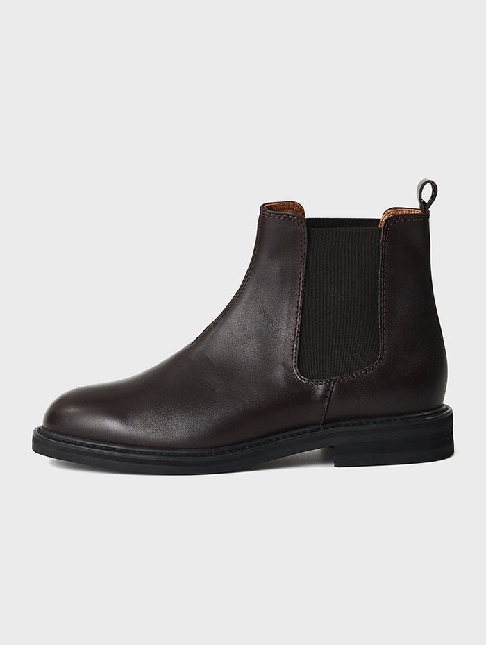Square Toe Black Chelsea Zipper Boots | MARO | JOSEPHT.CA