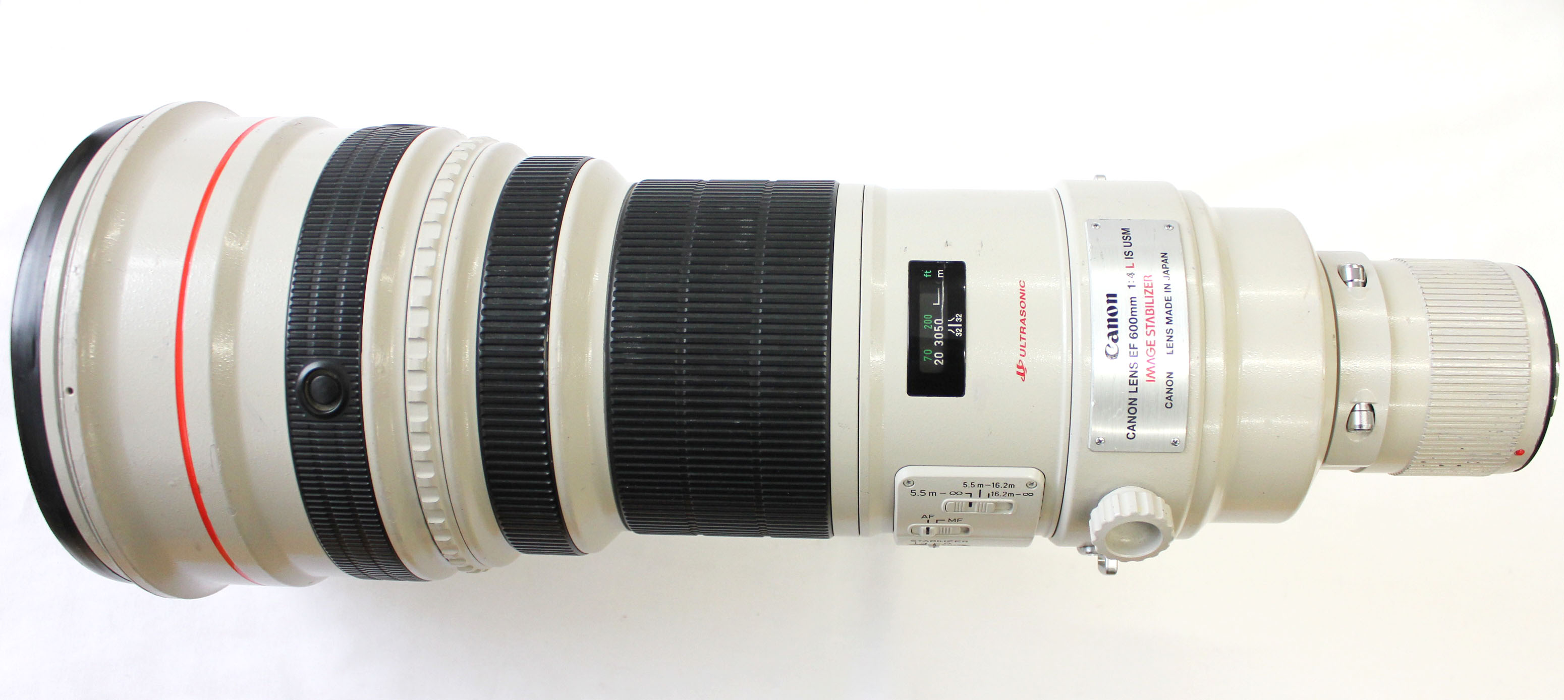 Canon EF 600mm F4 L IS USM Super Telephoto Lens with Hood & Case