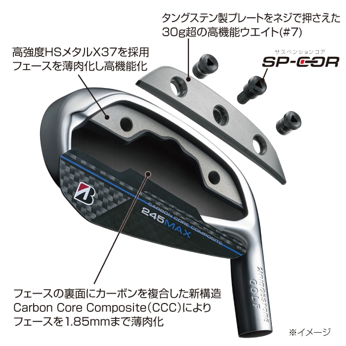245MAX IRON ［VANQUISH BSi for MAX]（カーボン） 5本セット（#7～9