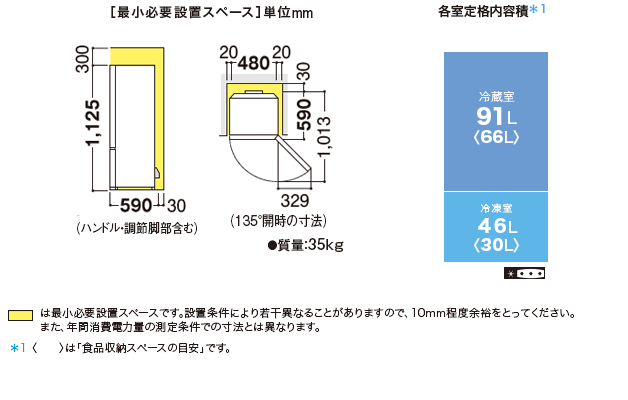 仕様/寸法 | SJ-D14C | 冷蔵庫トップ：シャープ