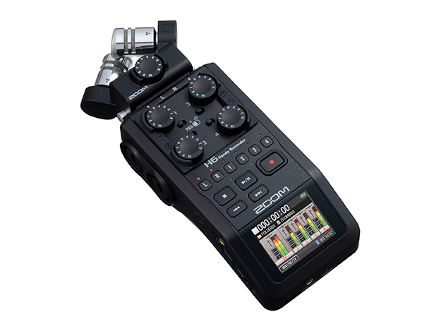 ZOOM、マイクカプセルが交換可能なハンディレコ－ダ－「H6」のブラック