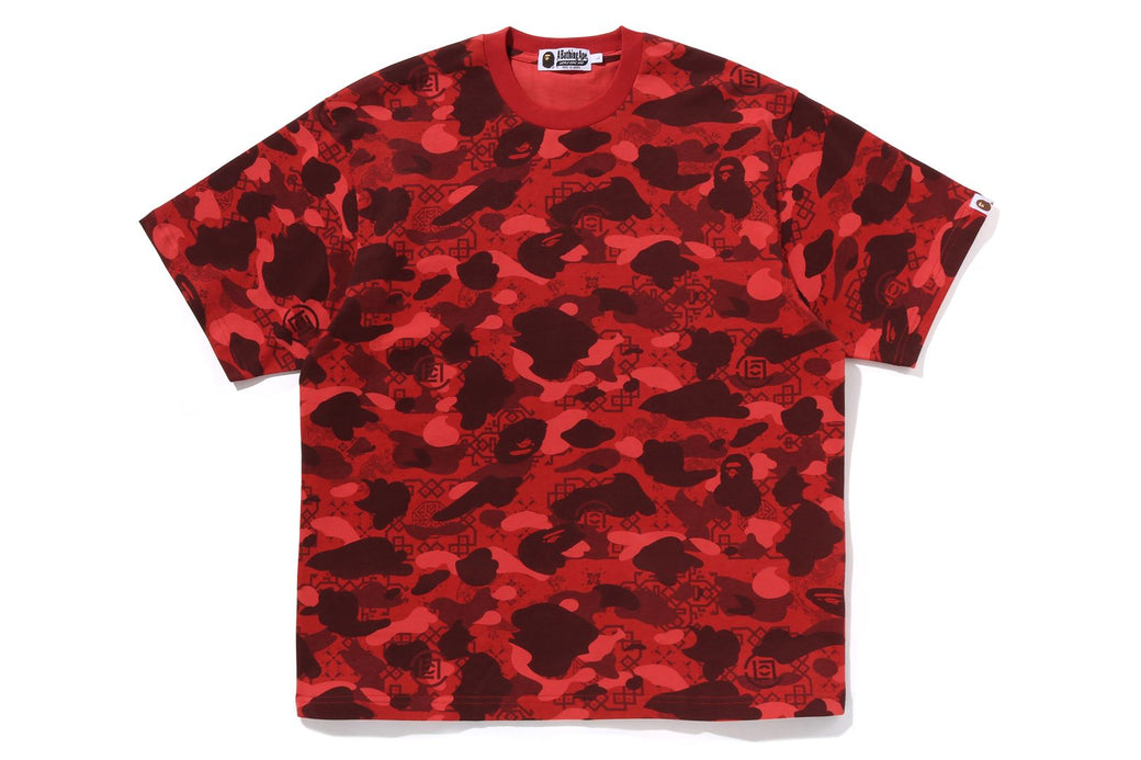 BAPE X CLOT 】CAMO OVERPRINT LOGO RELAXED FIT TEE | bape.com