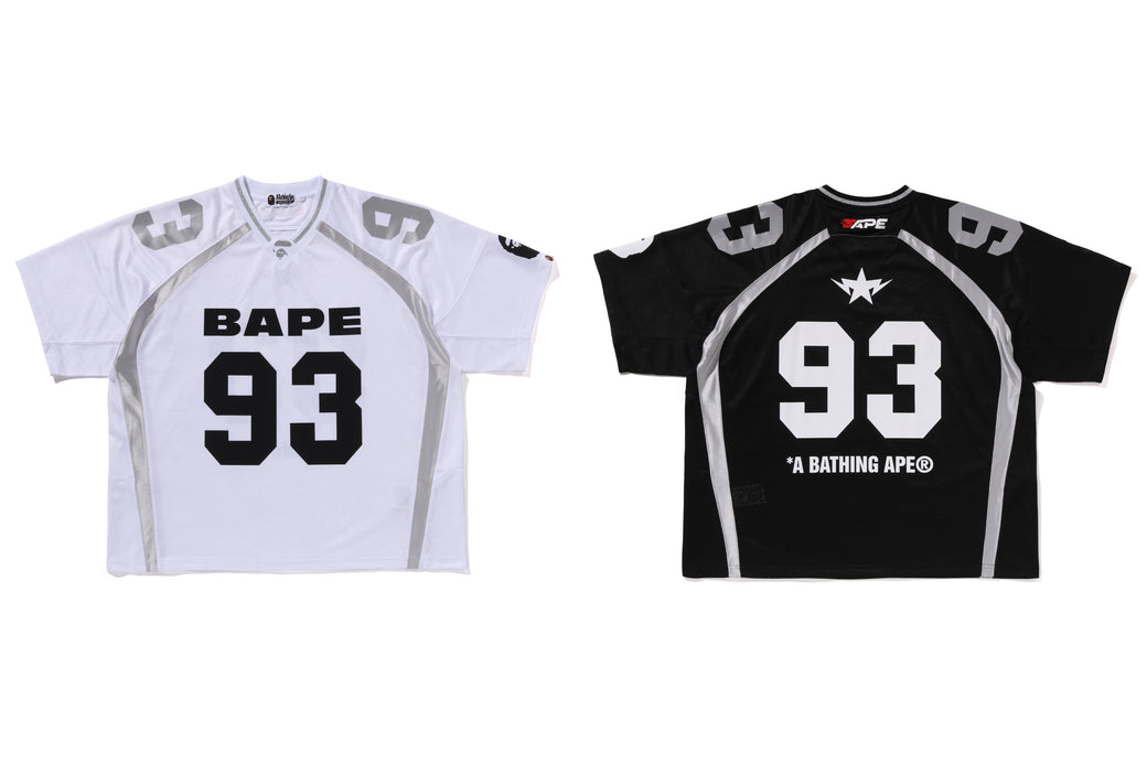 LINE CAMO JACQUARD RELAXED FIT FOOTBALL JERSEY | bape.com