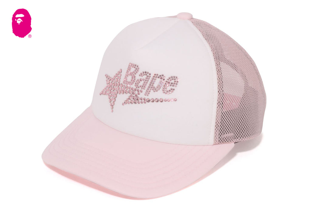CRYSTAL STONE BAPE STA LOGO MESH CAP | bape.com