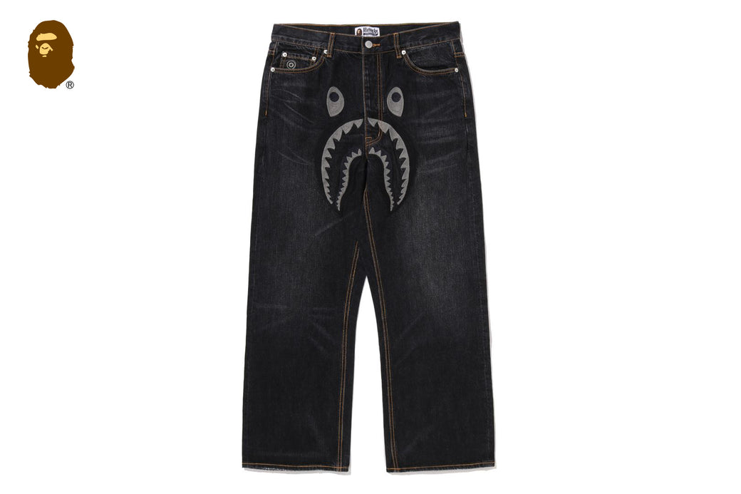 SHARK RELAXED FIT DENIM PANTS | bape.com