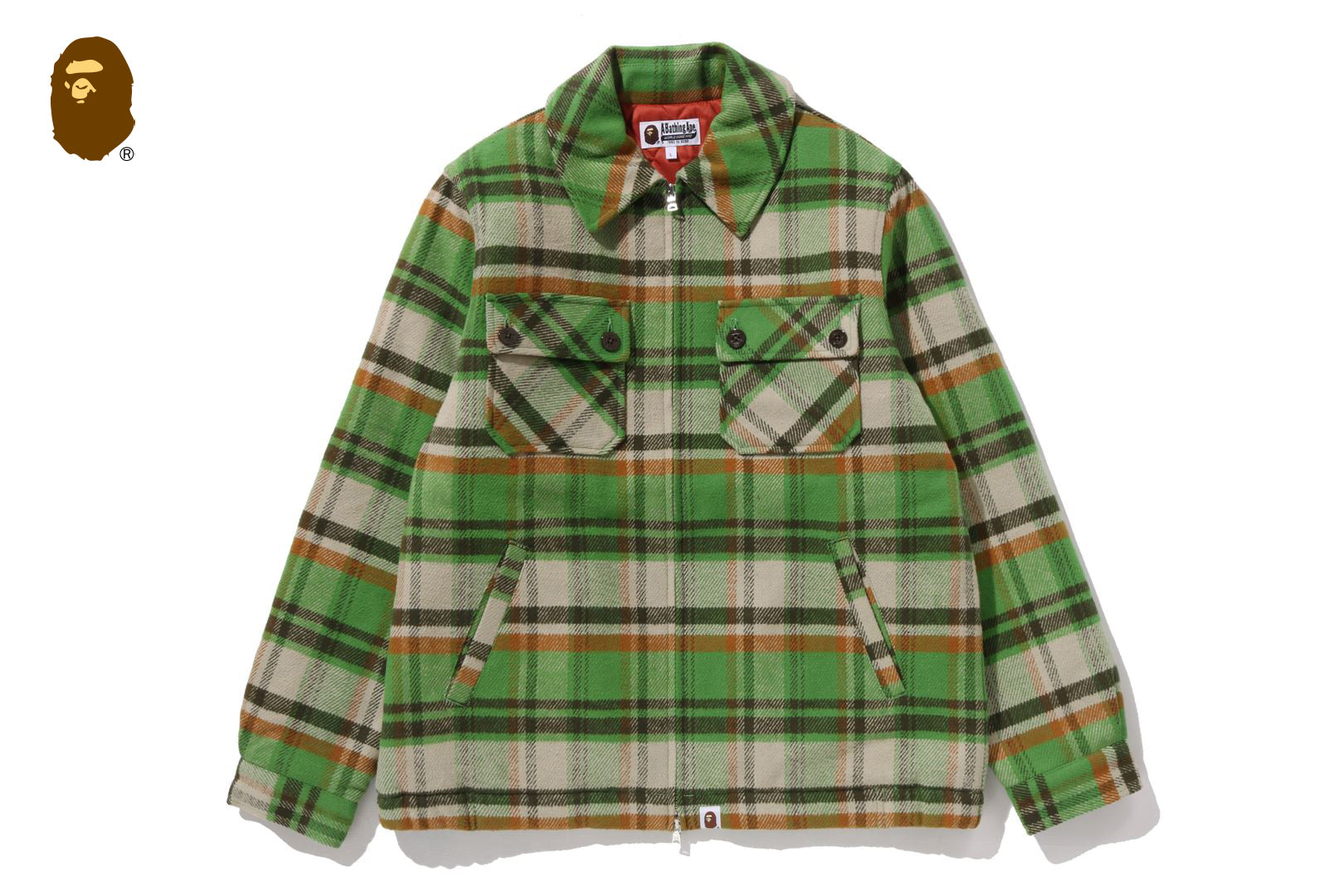 BAPE CHECK CPO ZIP JACKET | bape.com