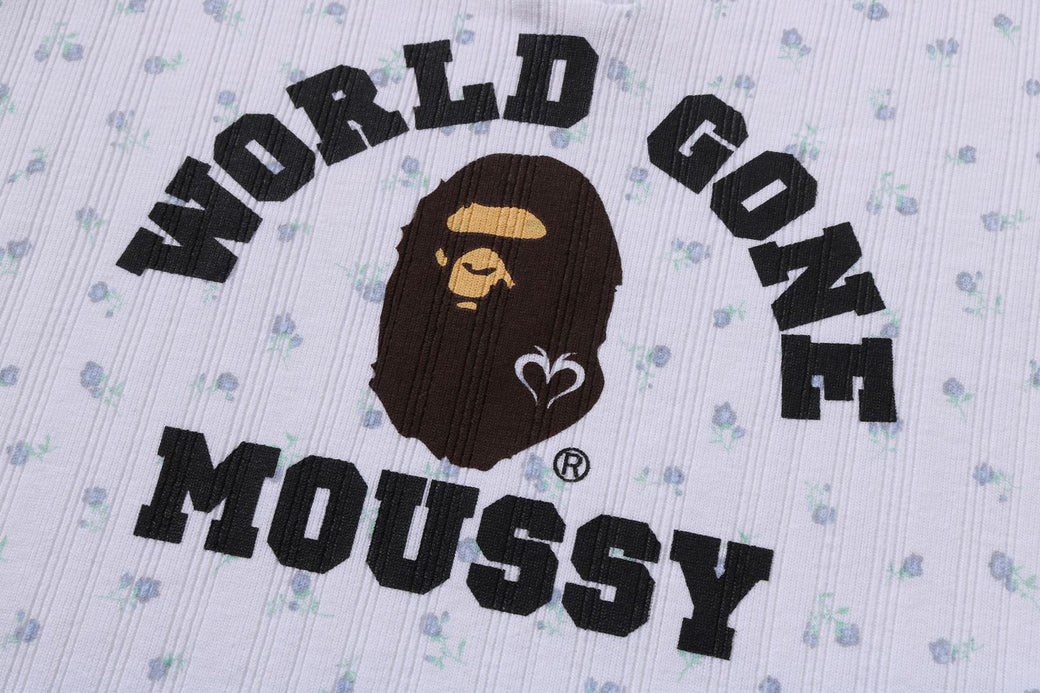 BAPE X MOUSSY 】HENRY NECK L/S TEE | bape.com