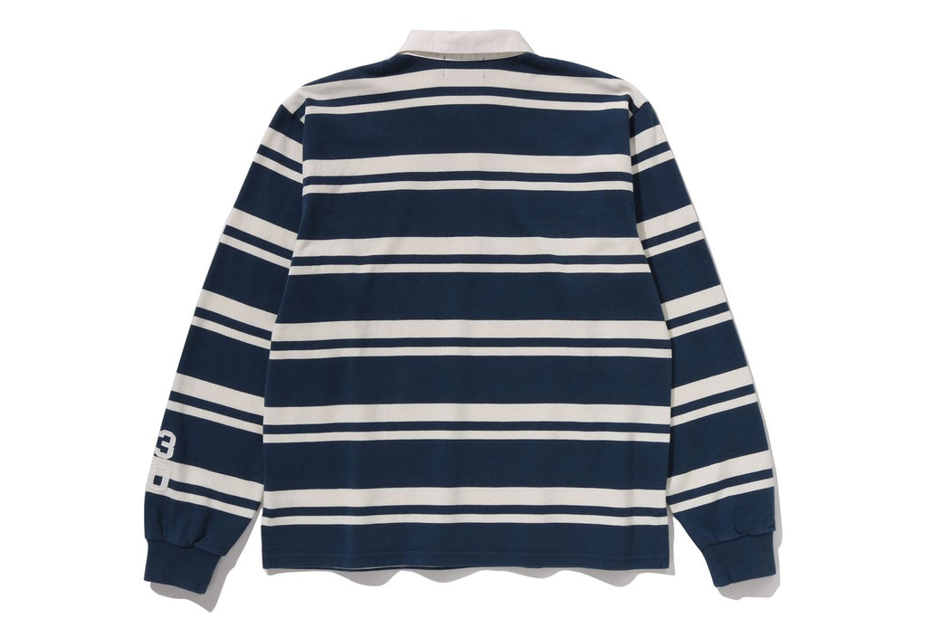 BAPE X MOUSSY 】STRIPED RUGBY L/S SHIRT | bape.com