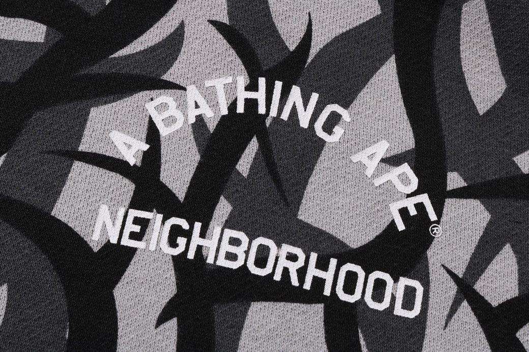 BAPE X NBHD 】TRIAL CAMO TWO FACE HALF ZIP PULLOVER HOODIE | bape.com