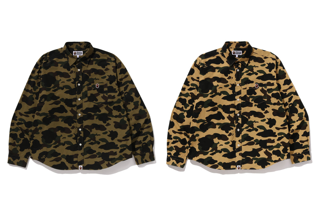 1ST CAMO ONE POINT RELAXED FIT LS SHIRT | bape.com
