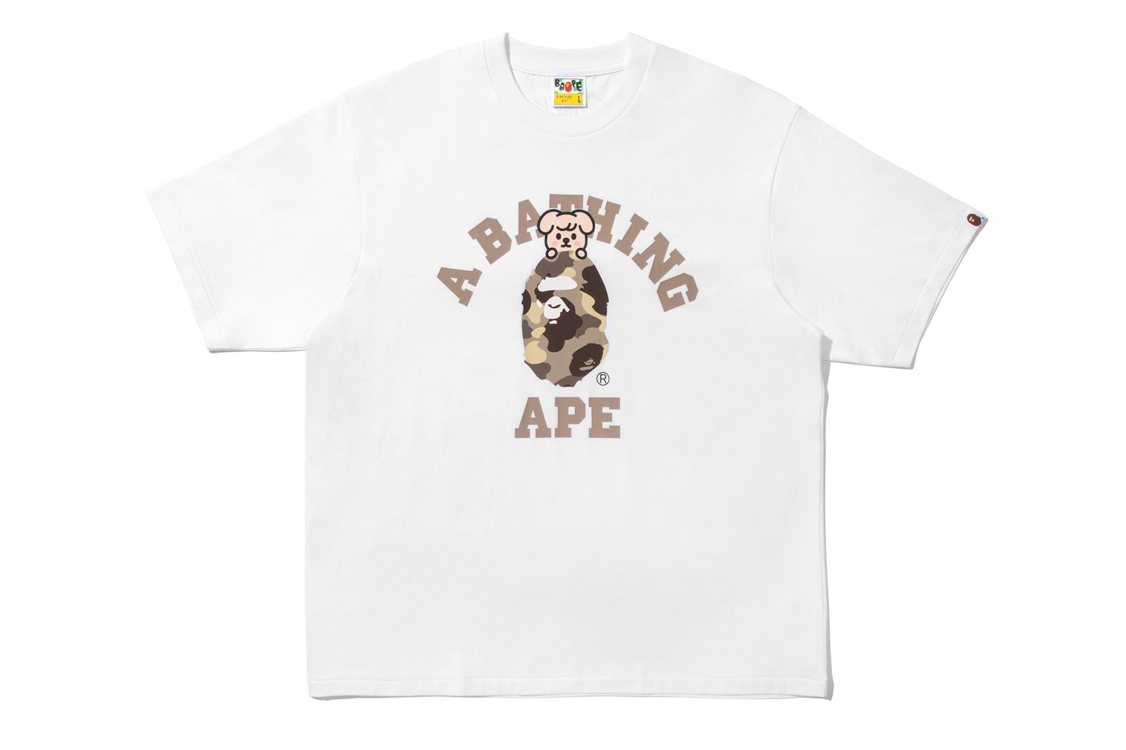 BAPE X STRAY KIDS 】PUPPYM COLLEGE TEE | bape.com