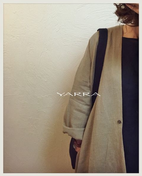 YARRA(ヤラ） 056 リネンウールガウンコート コート ガウン リネン
