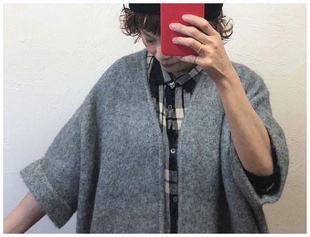 sun valley(サンバレー） 8016203 アルパカ混天竺ニットカーディガン