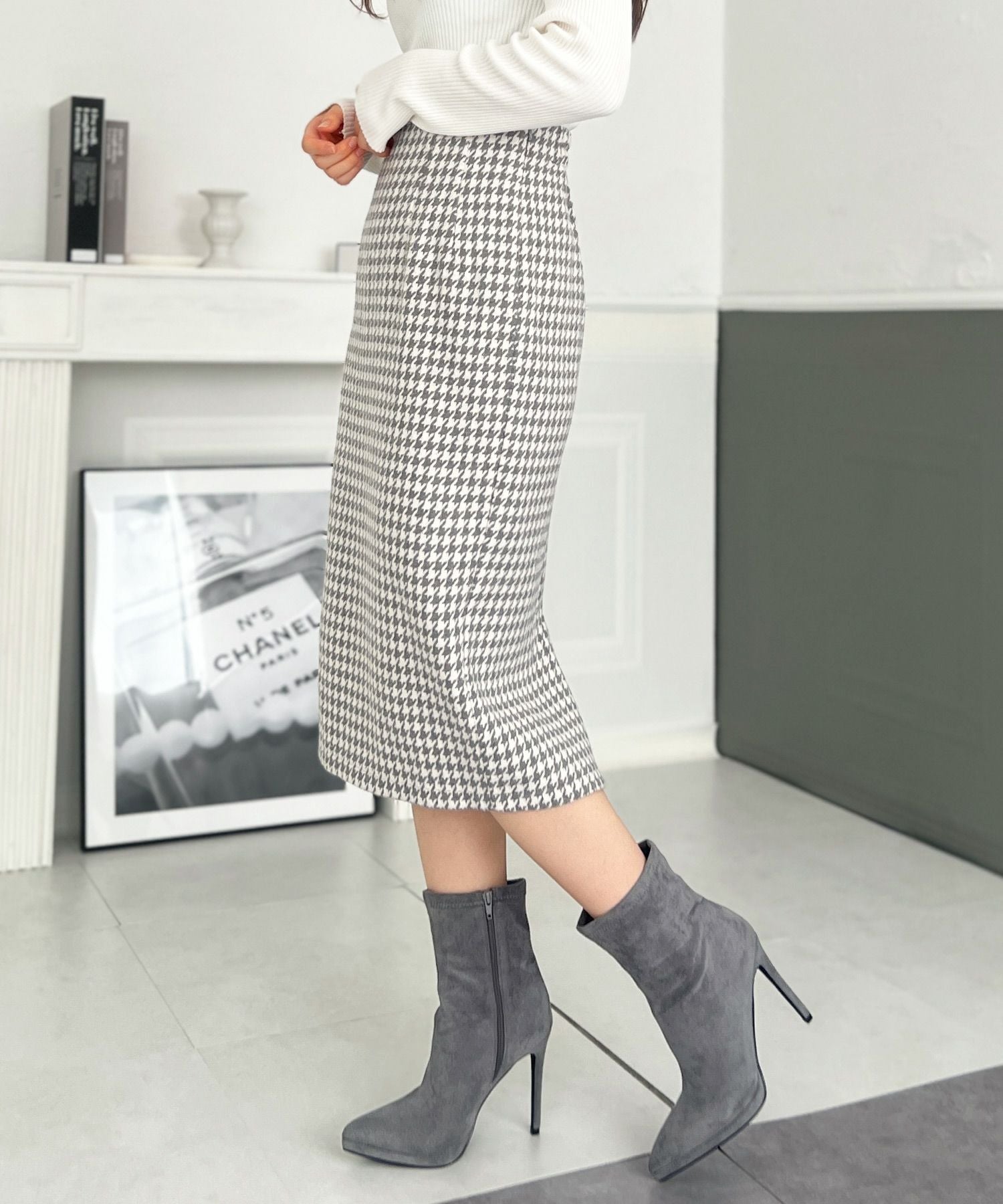 丈が選べるウールタッチタイトスカート JB22507 | レディース