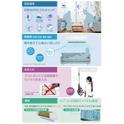 RAS-H221R(W)+RAS-H221AR｜TOSHIBAルームエアコン[H-Rシリーズ][100V]