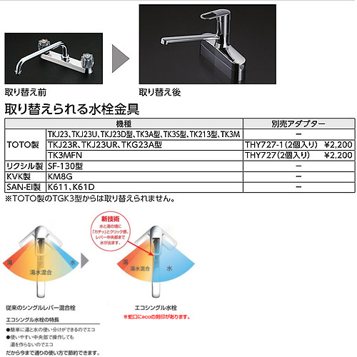 TKGG33E1｜TOTOキッチン用蛇口 GGシリーズ[台][エコシングル水栓]