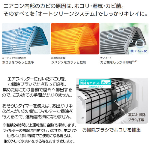 CS-259CEX+CU-259CEX｜パナソニックルームエアコン[EXシリーズ][100V]