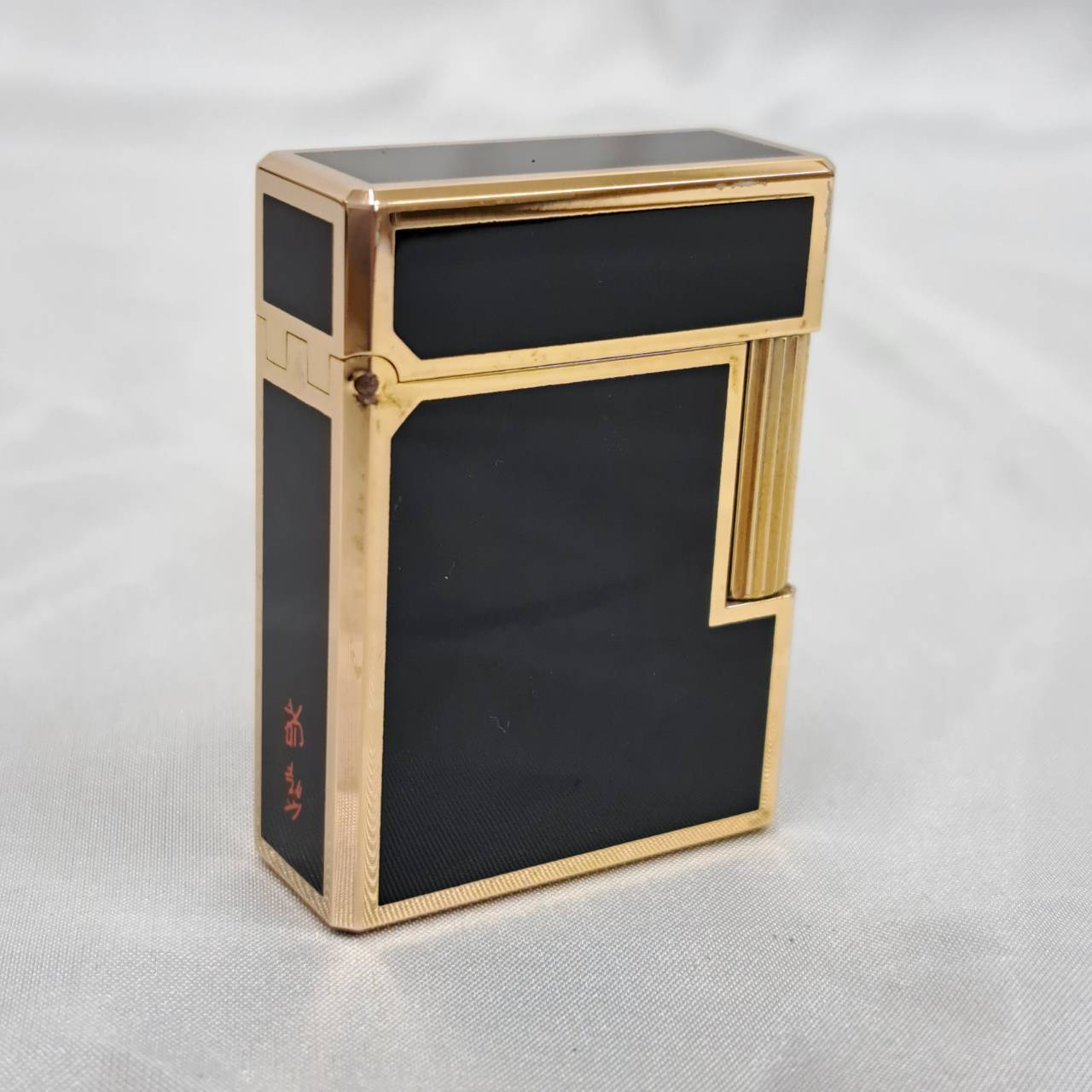 デュポン ライン1 ショート ゴールド ブラック ガスライターを買取しま