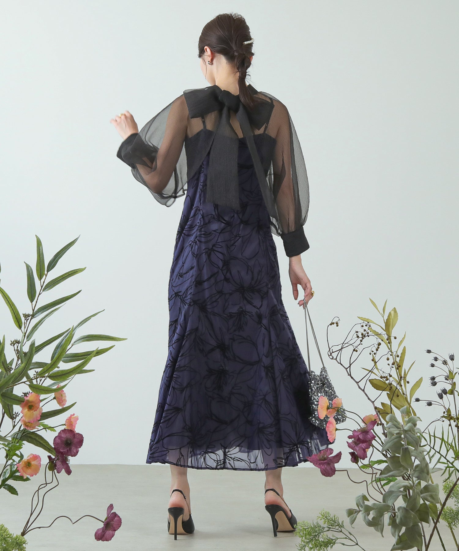 リボン ボレロ キャミワンピース オケージョン 結婚式ドレス