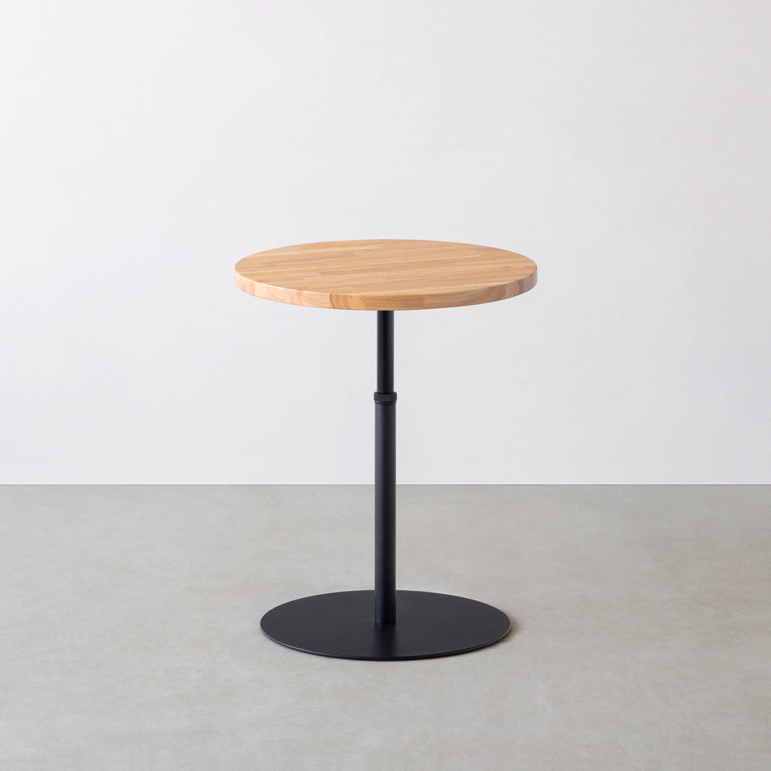 THE CAFE TABLE / ラバーウッド Black Steel 1本脚 × ラウンド φ50