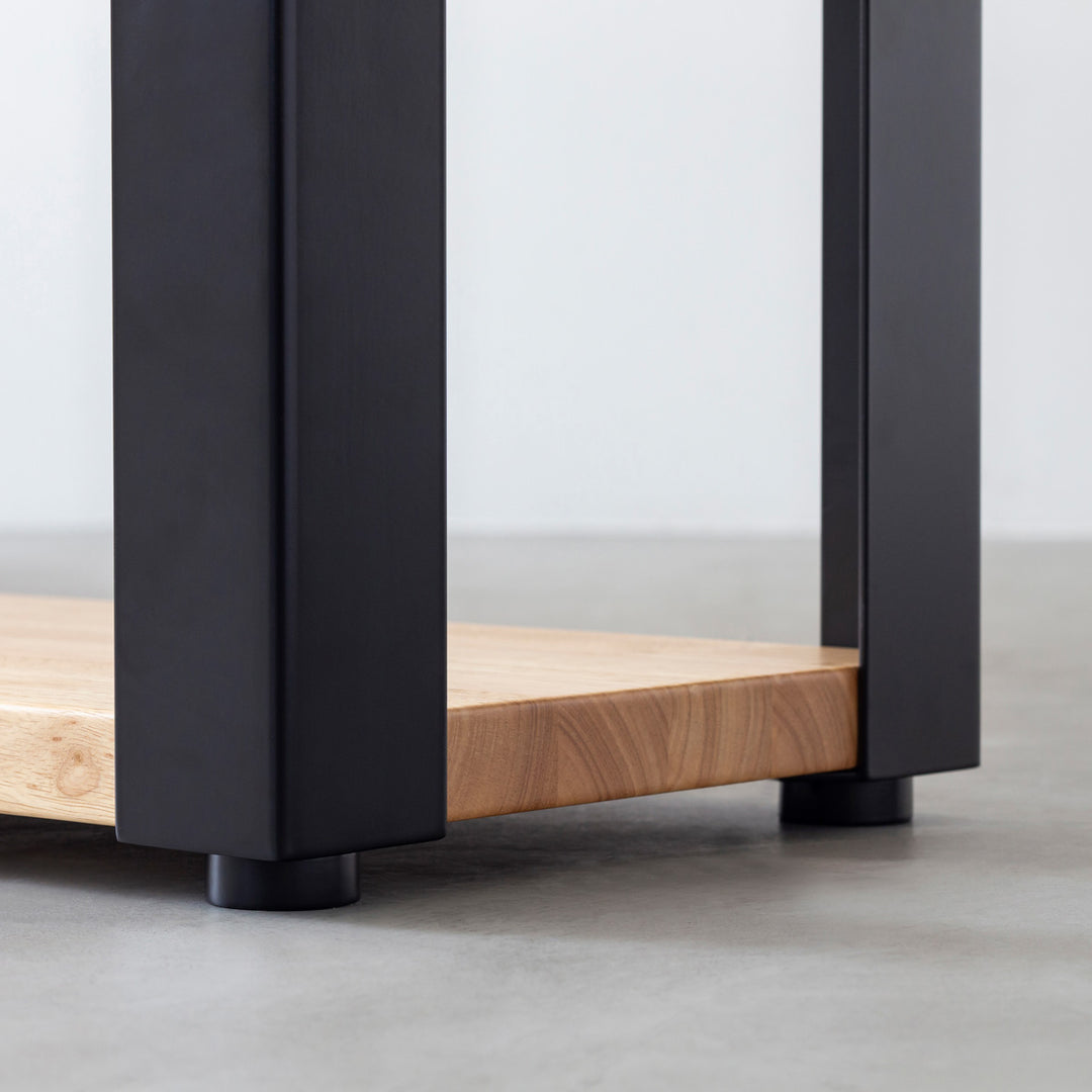 THE STORAGE SHELF 3段 / ラバーウッド ナチュラル × Black Steel